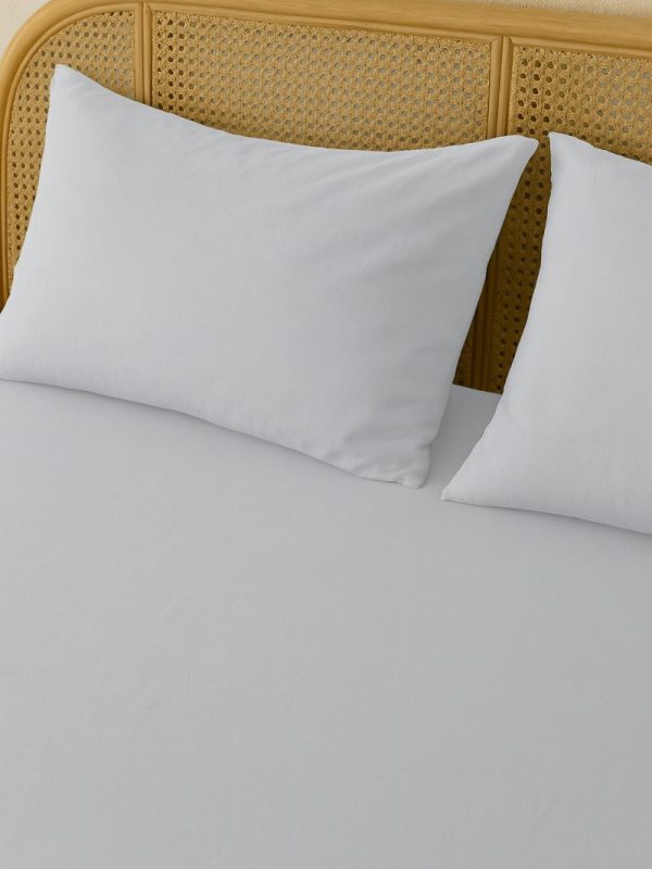 birlik1952 vivamaison pamuk keten linen cotton fabric stonwashed taş yıkama efektli çarşaf fitted sheet lastikli çift tek kişilik double size whosale alez nevresim beyaz white