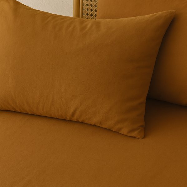 birlik1952 vivamaison pamuk keten linen cotton fabric stonwashed taş yıkama efektli çarşaf fitted sheet lastikli çift tek kişilik double size whosale alez nevresim karamel caramel teracotta