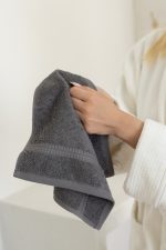 birlik1952 vivamaison salbakos towel bundle 6 lı set soft turkish cotton türk pamuğu hand body bath el banyo havlusu whosale toptan antrasit gri grey