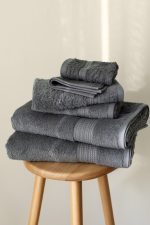 birlik1952 vivamaison salbakos towel bundle 6 lı set soft turkish cotton türk pamuğu hand body bath el banyo havlusu whosale toptan antrasit gri grey