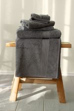 birlik1952 vivamaison salbakos towel bundle 6 lı set soft turkish cotton türk pamuğu hand body bath el banyo havlusu whosale toptan antrasit gri grey