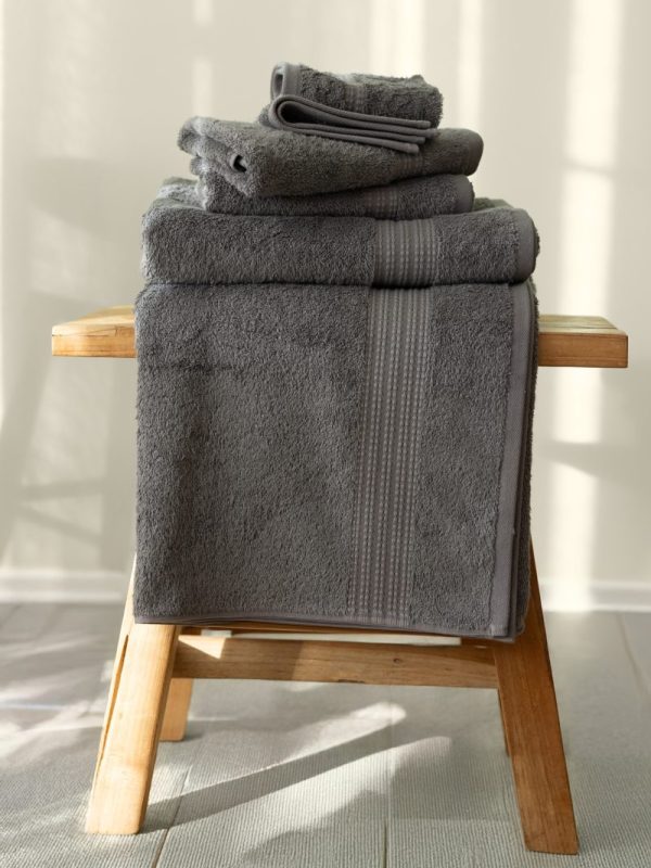 birlik1952 vivamaison salbakos towel bundle 6 lı set soft turkish cotton türk pamuğu hand body bath el banyo havlusu whosale toptan antrasit gri grey