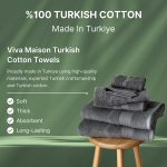 birlik1952 vivamaison salbakos towel bundle 6 lı set soft turkish cotton türk pamuğu hand body bath el banyo havlusu whosale toptan antrasit gri grey