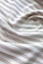 birlik1952 buldan bezi yıkanmış çizgili keten kumaş pamuk cotton striped linen whosale toptan fabric ham keten bej naturel