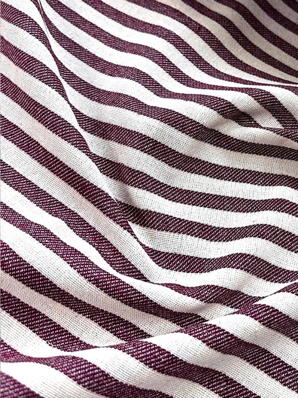birlik1952 buldan bezi yıkanmış çizgili keten kumaş pamuk cotton striped linen whosale toptan fabric ham keten bordo wine