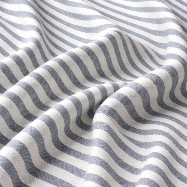 birlik1952 buldan bezi yıkanmış çizgili keten kumaş pamuk cotton striped linen whosale toptan fabric ham keten gri grey antrasit