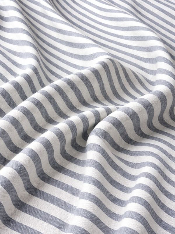 birlik1952 buldan bezi yıkanmış çizgili keten kumaş pamuk cotton striped linen whosale toptan fabric ham keten gri grey antrasit