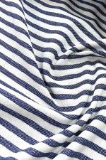 birlik1952 buldan bezi yıkanmış çizgili keten kumaş pamuk cotton striped linen whosale toptan fabric ham keten lacivert mavi blue