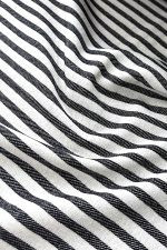 birlik1952 buldan bezi yıkanmış çizgili keten kumaş pamuk cotton striped linen whosale toptan fabric ham keten siyah black