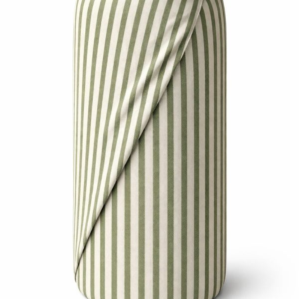 birlik1952 buldan bezi yıkanmış çizgili keten kumaş pamuk cotton striped linen whosale toptan fabric ham keten yeşil green adaçayı sage