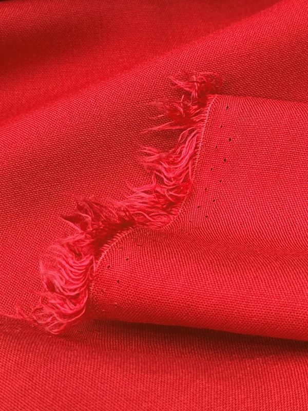 birlik1952 viskon kumaş viscone viscose fabric kayın lif viskos elbiselik red kırmızı