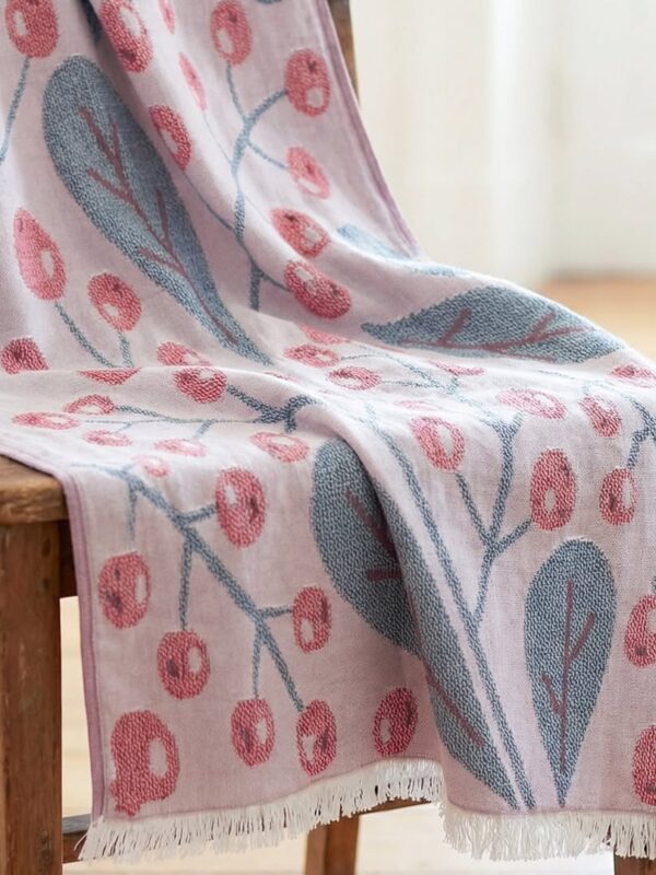 birlik1952 etamin peştemal şal beach towel blossom lale çiçeklenme cranberry