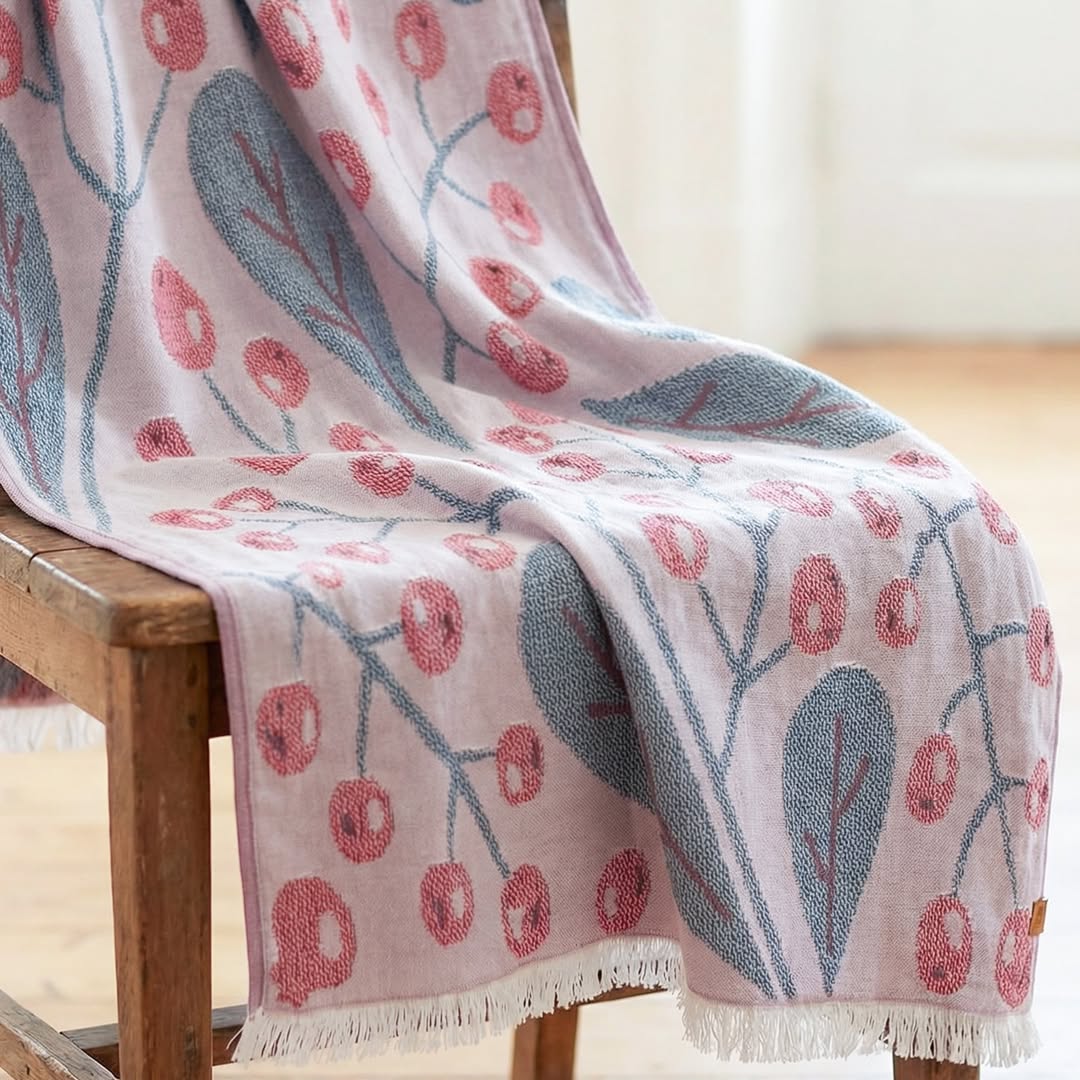 birlik1952-etamin-jakarli-jaquard-pestemal-cranberry (1) birlik1952 etamin peştemal şal beach towel blossom lale çiçeklenme cranberry