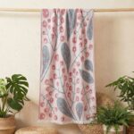 birlik1952 etamin peştemal şal beach towel blossom lale çiçeklenme cranberry