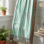 birlik1952 peşkir peştemal el havlusu hand towel traditional striped çizgili loom mutfak havlu kitchen whosale kara tezgah benetton green yeşil