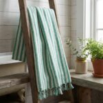 birlik1952 peşkir peştemal el havlusu hand towel traditional striped çizgili loom mutfak havlu kitchen whosale kara tezgah benetton green yeşil