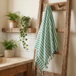 birlik1952 peşkir peştemal el havlusu hand towel traditional striped çizgili loom mutfak havlu kitchen whosale kara tezgah benetton green yeşil