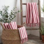 birlik1952 peşkir peştemal el havlusu hand towel traditional striped çizgili loom mutfak havlu kitchen whosale kara tezgah kırmızı red