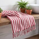birlik1952 peşkir peştemal el havlusu hand towel traditional striped çizgili loom mutfak havlu kitchen whosale kara tezgah kırmızı red