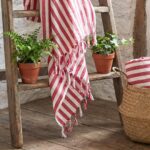birlik1952 peşkir peştemal el havlusu hand towel traditional striped çizgili loom mutfak havlu kitchen whosale kara tezgah kırmızı red