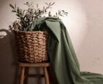 birlik1952 stonewashed perde taş yıkama eskitme keten perde linen curtain cotton fabric bohem boho bodrum toptan whosale perdeci rustik mixed all in one yeşil ceviz yeşili green wallnut sage