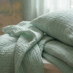 birlik1952 beshiq müslin bebek çocuk nevresim takımı bed linen baby crip gauze whosale baby child atelier chox luxury adaçayı yeşil sage