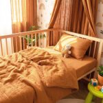birlik1952 beshiq müslin bebek çocuk nevresim takımı bed linen baby crip gauze whosale baby child atelier chox luxury caramel karamel