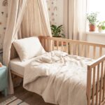 birlik1952 beshiq müslin bebek çocuk nevresim takımı bed linen baby crip gauze whosale baby child atelier chox luxury bej kum beji