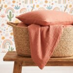 birlik1952 beshiq müslin bebek çocuk nevresim takımı bed linen baby crip gauze whosale baby child atelier chox luxury terracota kiremit