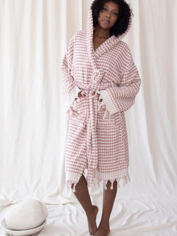 birlik1952 vivamaison bubble chickpea pompom bubble towel geleneksel nohut havlu bornoz robe rose pembe