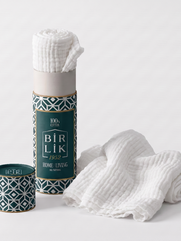 birlik1952 4 kat müslin pamuklu ihram gauze hac tekstili haç malzemeleri toptan whosale beyaz white