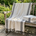 birlik1952 piramit desen pamuk keten linen cotton siyah black
